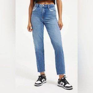Good American Good Vintage with frayed hem jeans sizes 0 2 4 20 distressed crop